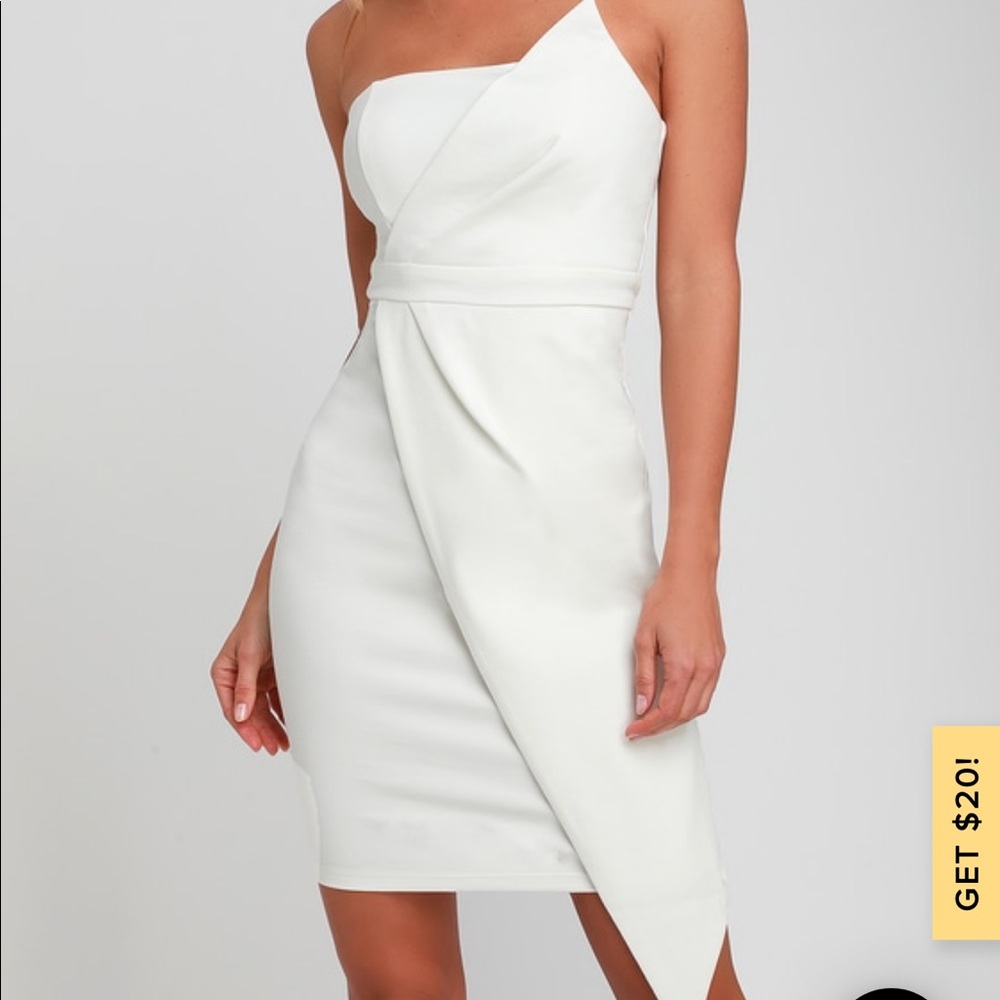 Lulu’s Queen of The City White Strapless Dress